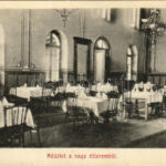 Bikszád-gyógyfürdő, Baile Bixad; Részlet a nagy étteremből, belső / spa restaurant, interior - leporellóból / from leporello booklet (non PC) (fa)