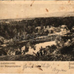 1902 Pöstyén, Piestany; Fürdők madártávlatból. Julius Lampl kiadása / Bäder aus der Vogelperspektive / spa, baths (fl)