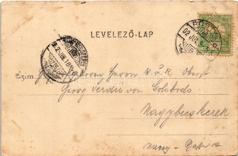 1902 Pöstyén, Piestany; Fürdők madártávlatból. Julius Lampl kiadása / Bäder aus der Vogelperspektive / spa, baths (fl) - Image 2
