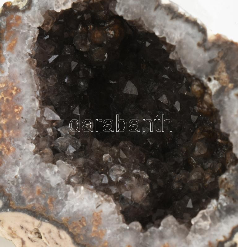 Füstkvarc geoda félbevágva, 8 x 8 x6,5 cm, 400g, Mexikó - Image 2