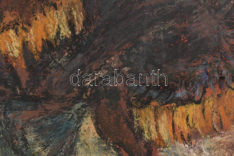 Román György jelzéssel: Csendélet. Olaj, farost. Fakeretben. 60x50 cm - Image 3