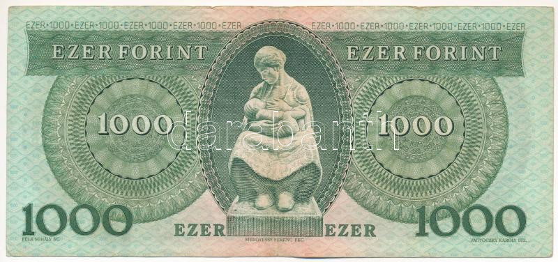 1993. 1000Ft 'D 70237863' T:F Hungary 1993. 1000 Forint 'D 70237863' C:F Adamo F47 - Image 2
