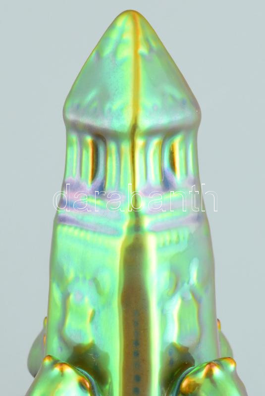 Zsolnay eozin mázas kút, jelzett, hibátlan 13,5 cm - Image 2