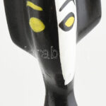 DG jelzéssel: Japonizáló modern szobor. Fa, kézzel festett. 48 cm - Image 2