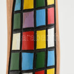 DG jelzéssel: Japonizáló modern szobor. Fa, kézzel festett. 48 cm - Image 3