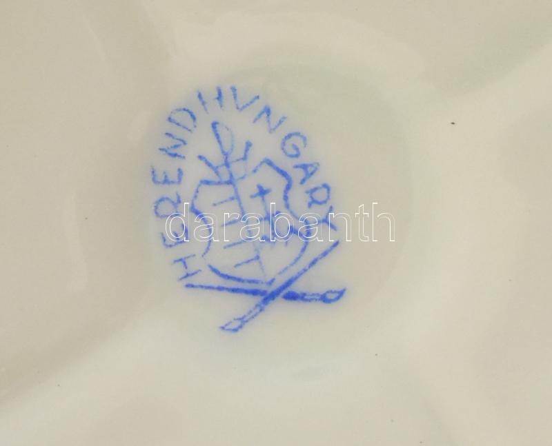 Herendi Viktória mintás bonbonier, jelzett, kis kopásokkal, m: 14 cm - Image 2