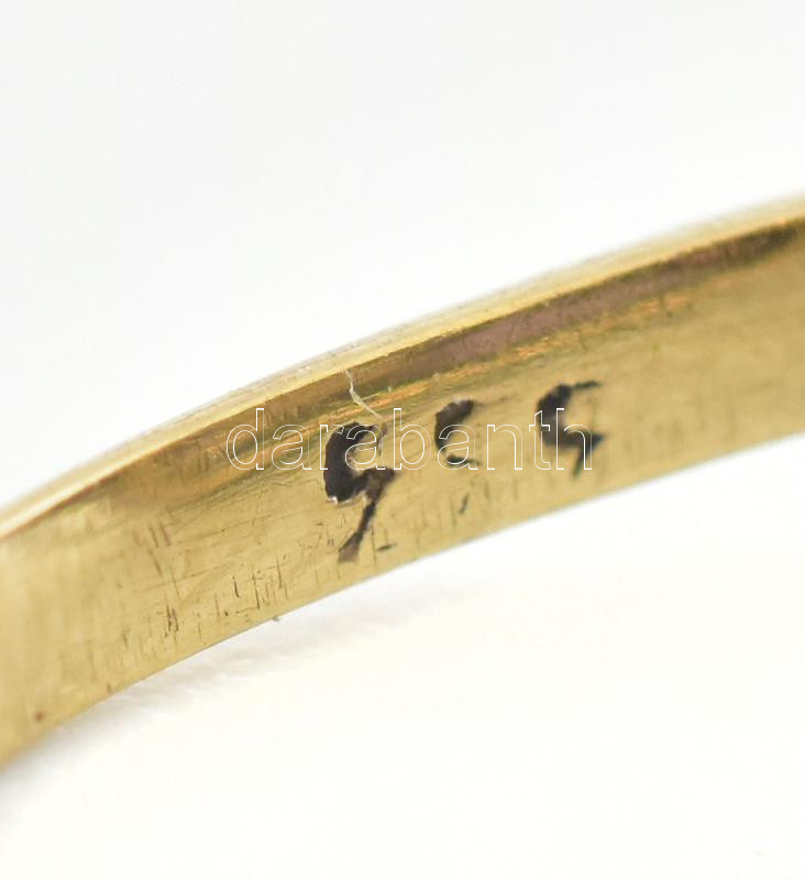 Arany (Au/8k) ékített gyűrű, jelzett, m: 55. bruttó: 3,2g - Image 4