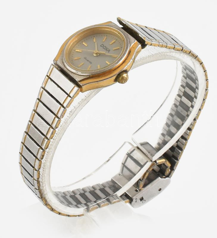 Doxa női quartz karóra, acél szíjjal, működik, kis kopásokkal, d: 22 mm - Image 2