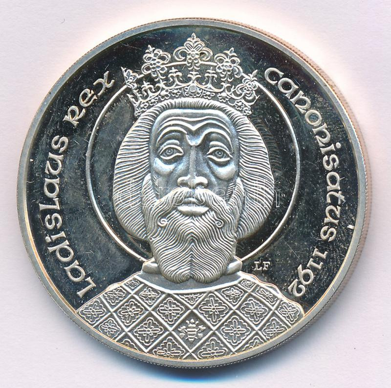 1992. 500Ft Ag 'Szent László' tokban T:1- (PP) ujjlenyomat, patina Adamo EM125