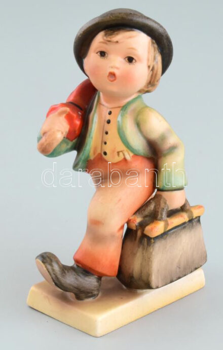 Goebel / Hummel fajansz figura, jelzett, kopásokkal, m: 13 cm