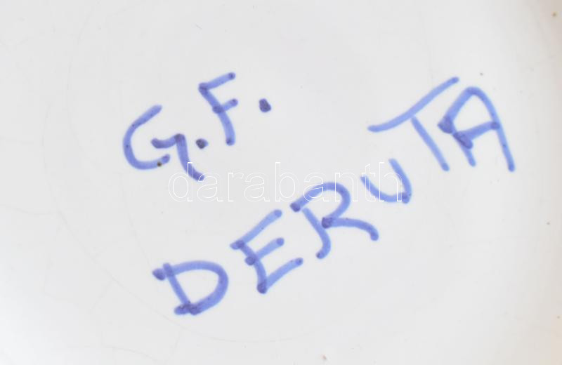 Deruta fedeles kerámia edény, jelzett, kopásokkal, m: 29 cm - Image 3