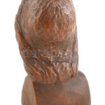 A. Nagel jelzéssel: Női büszt, faragott fa, kopásokkal, repedésekkel, m: 25 cm - Image 2
