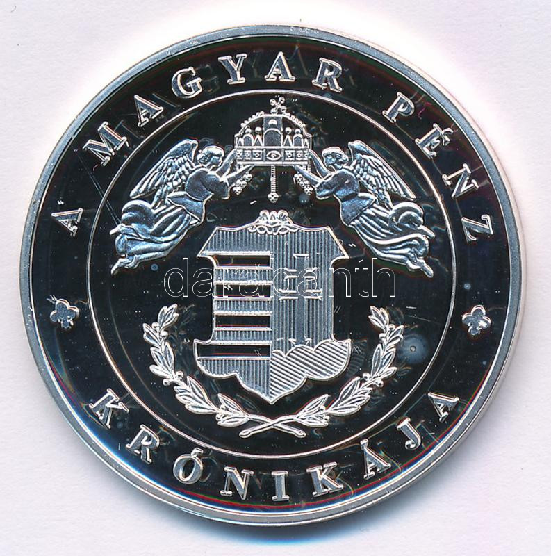 DN 'A magyar pénz krónikája - II. Világháború' Ag emlékérem tanúsítvánnyal (20g/0.999/38,61mm) T:PP patina - Image 2
