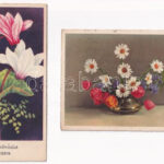4 db RÉGI névnapi üdvözlő képeslap vegyes minőségben / 4 pre-1945 Name Day greeting postcards in mixed quality