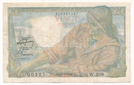 Franciaország 1949. 20Fr T:F France 1949. 20 Francs C:F Krause 100