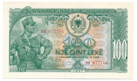 Albánia 1957. 100L T:AU Albánia 1957. 100 Leke C:AU