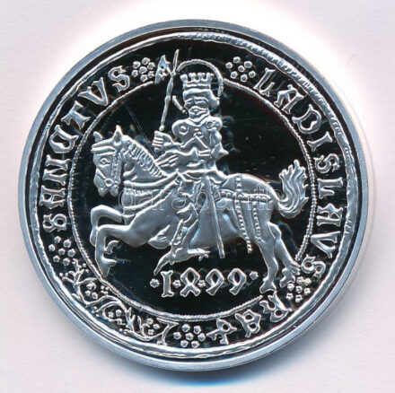 DN 'Magyarok Kincstára - II. Ulászló guldiner, 1499' ezüstözött rézötvözet utánveret, kapszulában (36mm) T:PP
