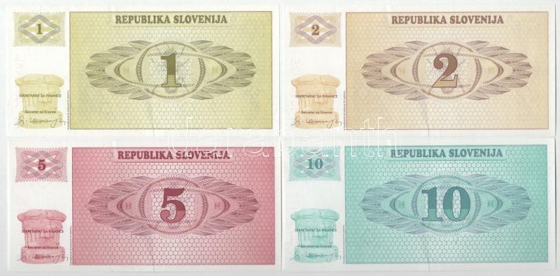 Szlovénia 1990-1991. 1T-1000T (8xklf) mind 'VZOREC (Minta)' felülbélyegzéssel T:XF Slovenia 1990-1991. 1 Tolar - 1000 Tolarjev (8xdiff) all with 'VZOREC (Specimen)' overprint C:XF - Image 2