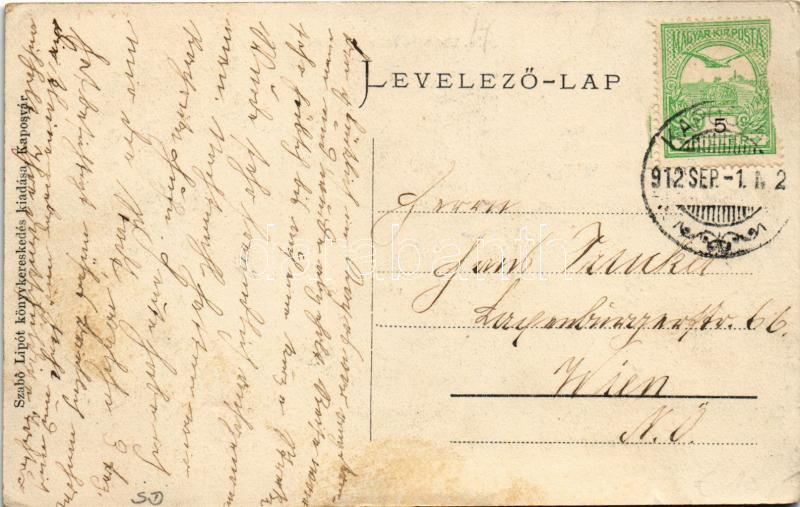 1912 Kaposvár, MÁV nevelő- és tápintézete. Szabó Lipót kiadása (fl) - Image 2