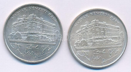 1993. 200Ft Ag 'MNB' (2x) T:AU,XF kis patina Adamo F13