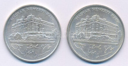 1993. 200Ft Ag 'MNB' (2x) T:AU,XF kis patina Adamo F13