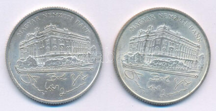 1993. 200Ft Ag 'MNB' (2x) T:AU,XF kis patina Adamo F13