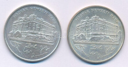 1993. 200Ft Ag 'MNB' (2x) T:AU,XF kis patina Adamo F13