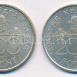 1993. 200Ft Ag 'MNB' (2x) T:AU,XF kis patina Adamo F13