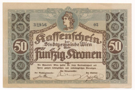 Ausztria / Bécs 1918. 50K szükségpénz T:XF Austria / Vienna 1918. 50 Kronen C:XF