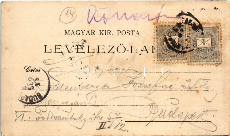 1898 (Vorläufer) Kisbér, kastély a törzsmén istállóval. Nyom. Haftl (fl) - Image 2
