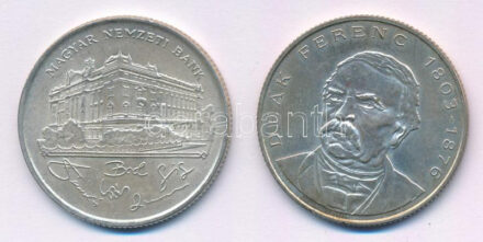 1993. 200Ft Ag 'MNB' + 1994. 200Ft Ag 'Deák' T:AU,XF patina Adamo F13, F13.1