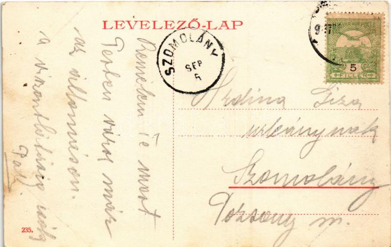 1907 Szeged, Belvárosi vasútállomás. Grünwald Herman kiadása (fl) - Image 2