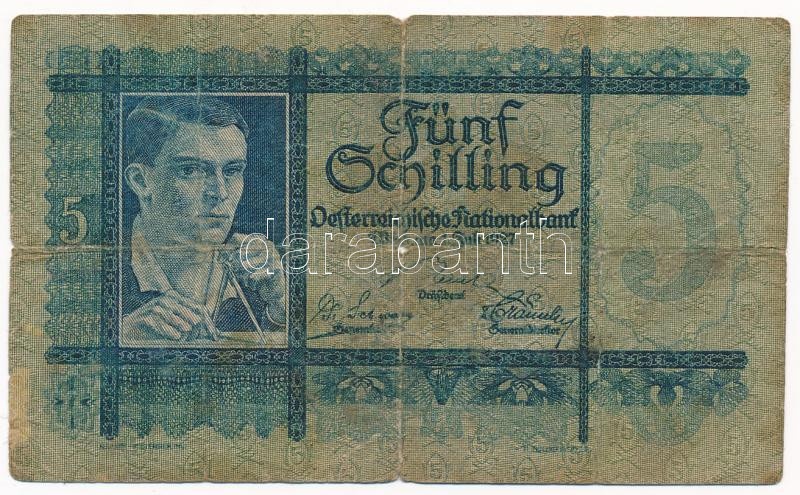 Ausztria 1927. 5Sch T:VG Austria 1927. 5 Schilling C:VG