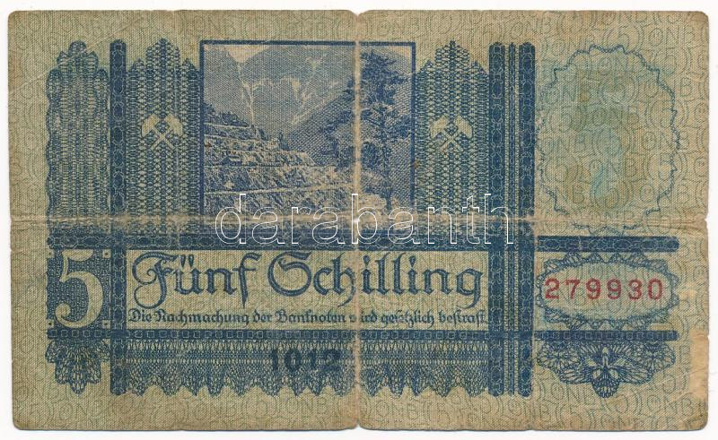 Ausztria 1927. 5Sch T:VG Austria 1927. 5 Schilling C:VG - Image 2