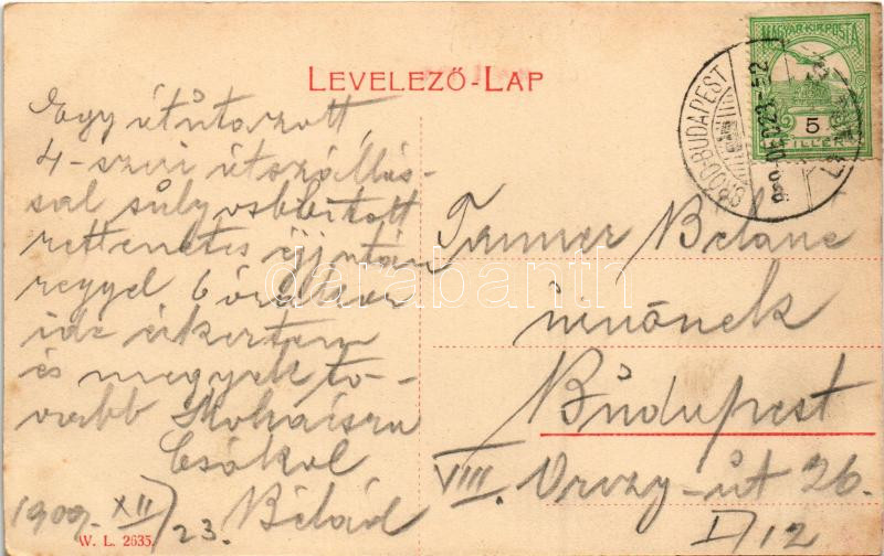 1909 Villány, Fő utca, Gyimóthy Jákó üzlete. W.L. 2635. - Image 2