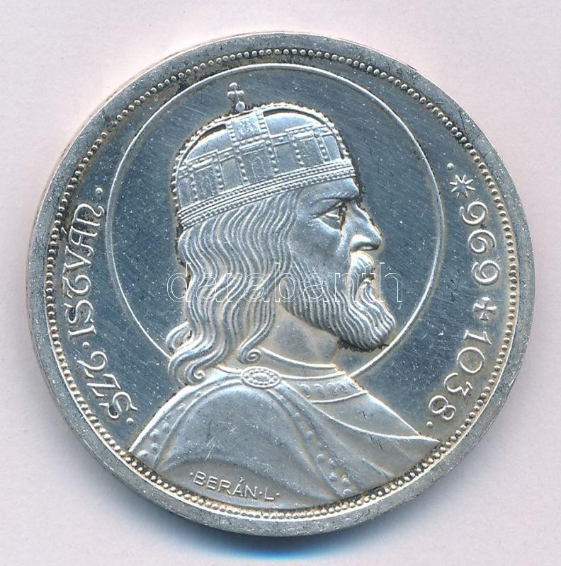 1938. 5P Ag 'Szent István' T:AU patina, kis ph. Adamo P8.1