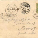 1903 Verőce, vasútállomás (vágányok felől földszintesnek látszik mert a vasút itt végig magas töltésen halad), gőzmozdony, vonat (EB) - Image 2