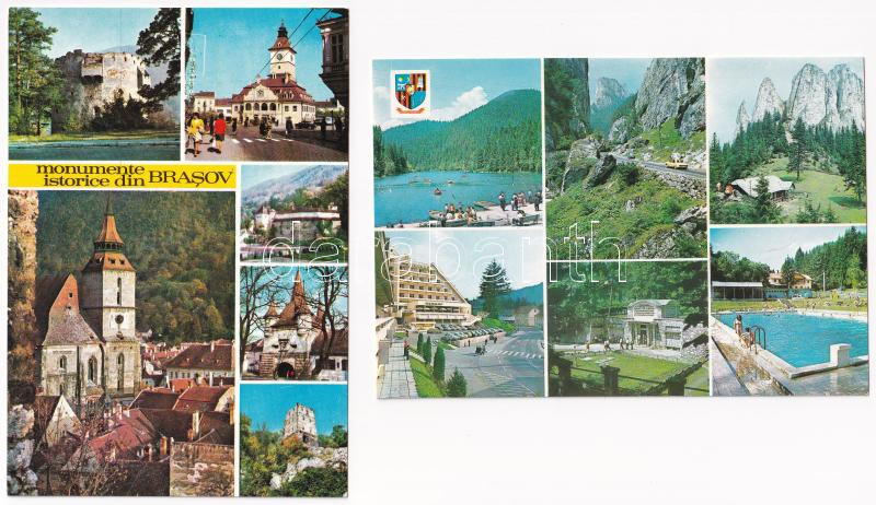 Szováta, Sovata; Brassó, Kronstadt, Brasov; - 22 db MODERN város képeslap / 22 MODERN town-view postcards - Image 2