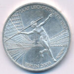 Németország 2009J 10E Ag 'IAAF Atlétikai Világbajnokság' T:AU,XF ph. Germany 2009J 10 Euro Ag 'IAAF World Championships - Berlin' C:AU,XF edge error