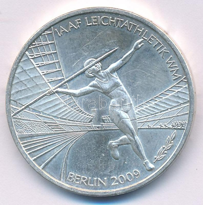 Németország 2009J 10E Ag 'IAAF Atlétikai Világbajnokság' T:AU,XF ph. Germany 2009J 10 Euro Ag 'IAAF World Championships - Berlin' C:AU,XF edge error
