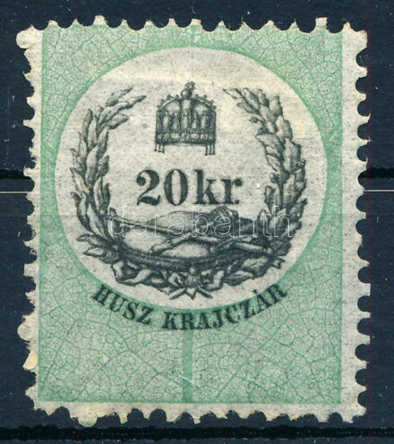 1869 20kr okmánybélyeg