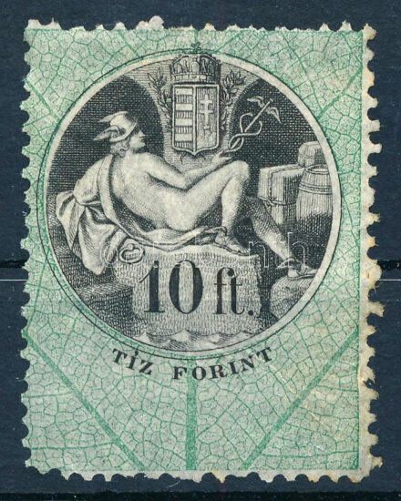1869 10Ft okmánybélyeg