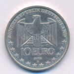 Németország 2002D 10E Ag '100 éves a metró' T:AU patina Germany 2002D 10 Euro Ag 'Berlin Subway Centennial' C:AU patina KM# 216 - Image 2