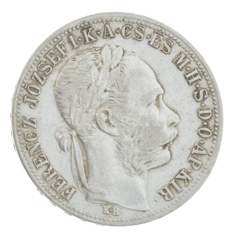 1883KB 1Ft Ag 'Ferenc József / Barokk címer' T:AU,XF / Hungary 1883KB 1 Forint Ag 'Franz Joseph / Baroque coat of arms' C:AU,XF Adamo M15 - Image 2