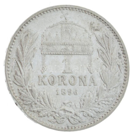 1896KB 1K Ag 'Millennium' T:XF,VF ph / Hungary 1896KB 1 Corona Ag 'Millennium' C:XF,VF edge error Adamo K5.2