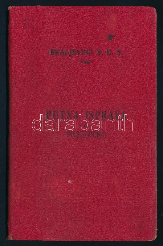 1926 Szerb, Horvát és Szlovén Királyság által kiadott útlevél / passport - Image 3