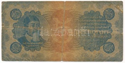 Csehszlovákia 1921. 5K T:VG Czechoslovakia 1921. 5 Korun C:VG Krause P#15