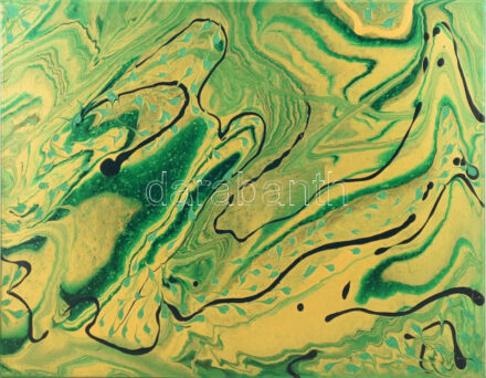 Kunt Anna (1985-): Smaragdarany. Akril, vászon. Jelzett a hátoldalon. 50x70cm.
