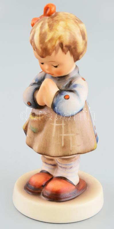 Goebel / Hummel fajansz figura, Abendgebet - Evening Prayer. Kézzel festett, jelzett, hibátlan, m: 10 cm