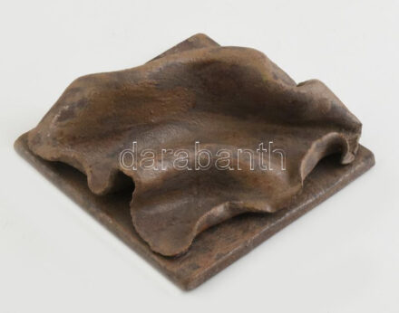 Kerámia drapéria falidísz, jelzés nélkül, hibátlan, 14x14 cm